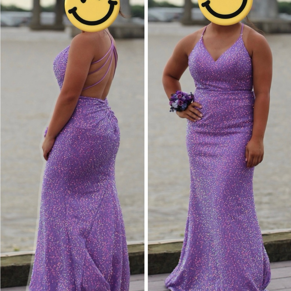 Purple Glitter Gown